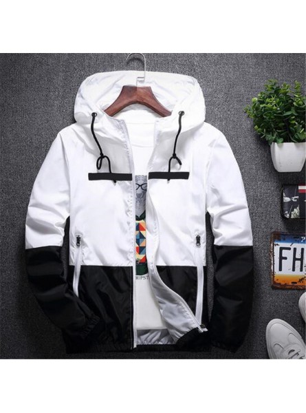 New Spring Autumn Bomber Hooded Jacket Men Casual Slim Patchwork Windbreaker Jacket Male Outwear Zipper Thin Coat Brand Clothing