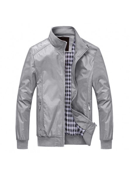 Men Spring Autumn Outerwear Mandarin Collar Clothing