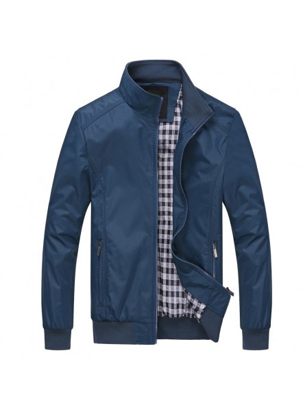 Men Spring Autumn Outerwear Mandarin Collar Clothing