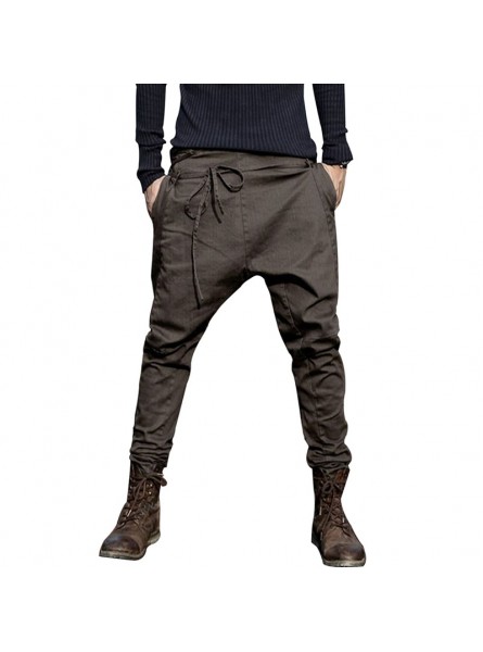 Men Harem Pants Fashion 2018 Casual Pants Men Trousers Low Crotch Pant Men Joggers Feet Pants hanging crotch