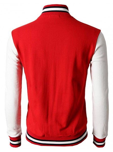 Mens Casual Slim Fit Varsity Baseball Bomber Cotton Lightweight Premium Jacket