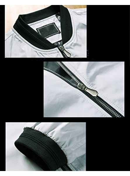 Men's Classic Soild Color Thin Light Weight Flight Bomber Jacket