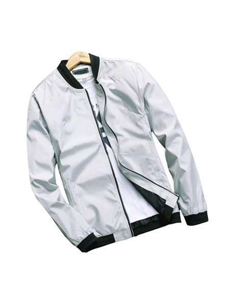 Men's Classic Soild Color Thin Light Weight Flight Bomber Jacket