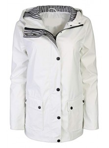 Women's Lightweight Hooded Raincoat Jacket