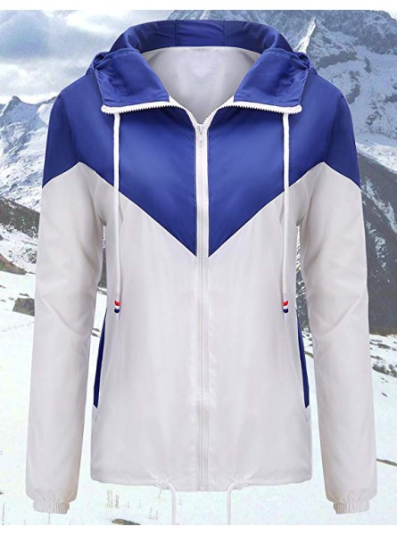 Women's Waterproof Rain Jacket Lightweight Hooded Active Outdoor Raincoat Windbreaker with Pockets