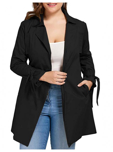 Womens Trench Coat Long Jackets Lightweight Windbreaker Cardigan Thin Wind Coats