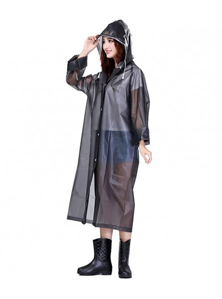 Women  Hooded Waterproof Rain Coat Button Closer Outdoor Windbreak Colorful Ripple Rain Reusable Jacket Poncho