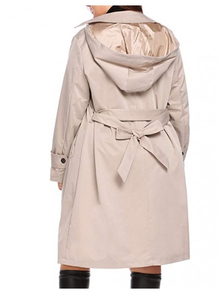 Women's Single Breasted Long Trench Coat with Belt