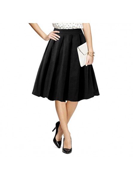 Women’s Pleated A Line Floral Printed Vintage Skirts