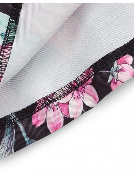 Women's Casual Floral Print Vintage Box A-Line Pleated Midi Skirt